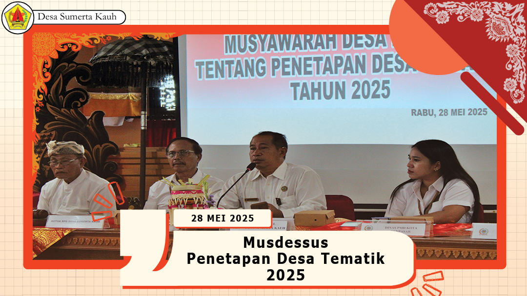 Musdessus Penetapan Desa Tematik 2025