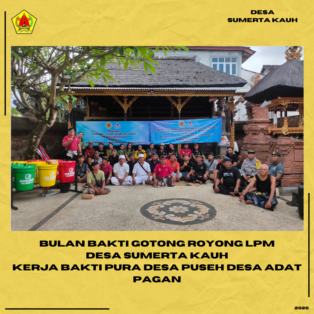 Kerja Bakti Pura Desa Puseh Desa Adat Pagan 