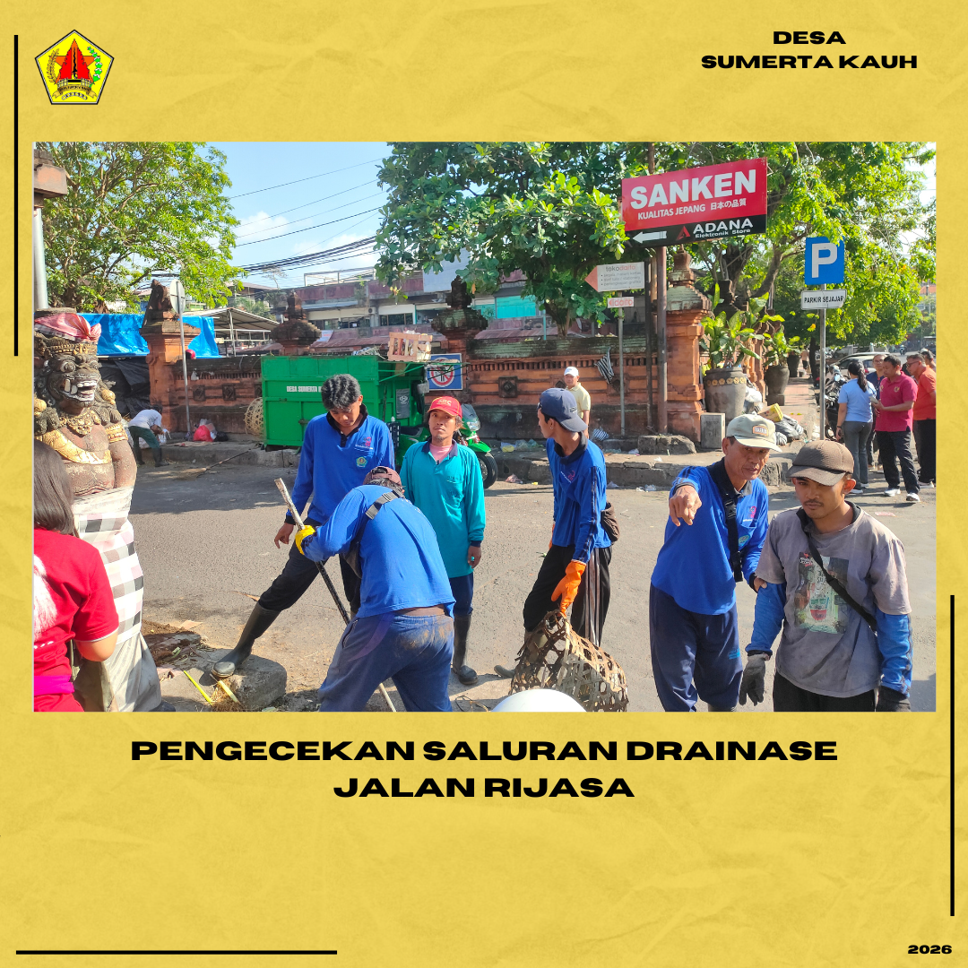 Pengecekan Saluran Drainase Jalan Rijasa Dinas PU