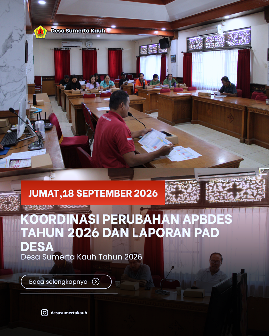 Koordinasi Perubahan APBDES Tahun 2026 Dan Laporan PAD Desa